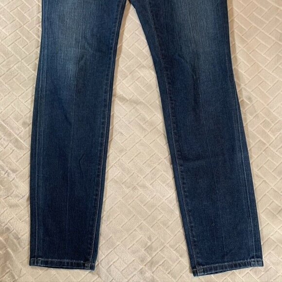 Ann Taylor Loft Womens 26 Denim Jeans Blue Curvy Skinny Dark Wash Low Rise - Picture 3 of 11